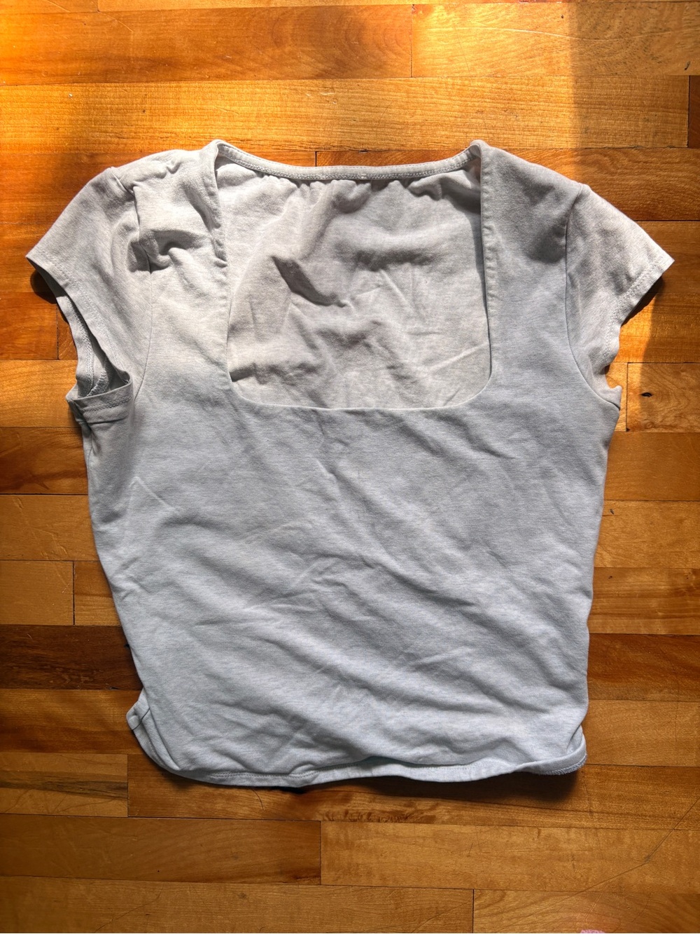 Garage Classic Square-Neck Women's Top in Light Gray